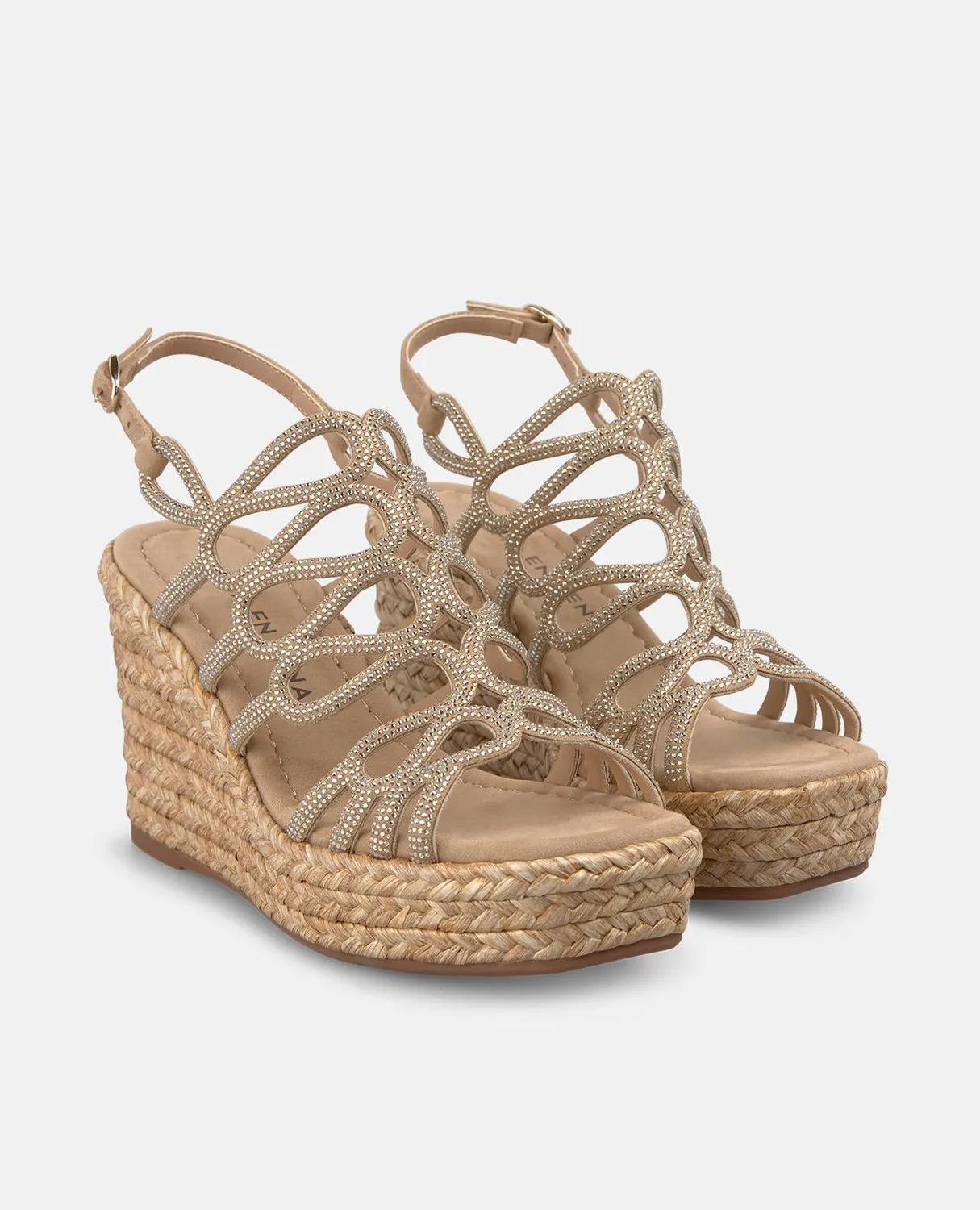 Alma en Pena V2651111 sandales compensées beige 9 cm