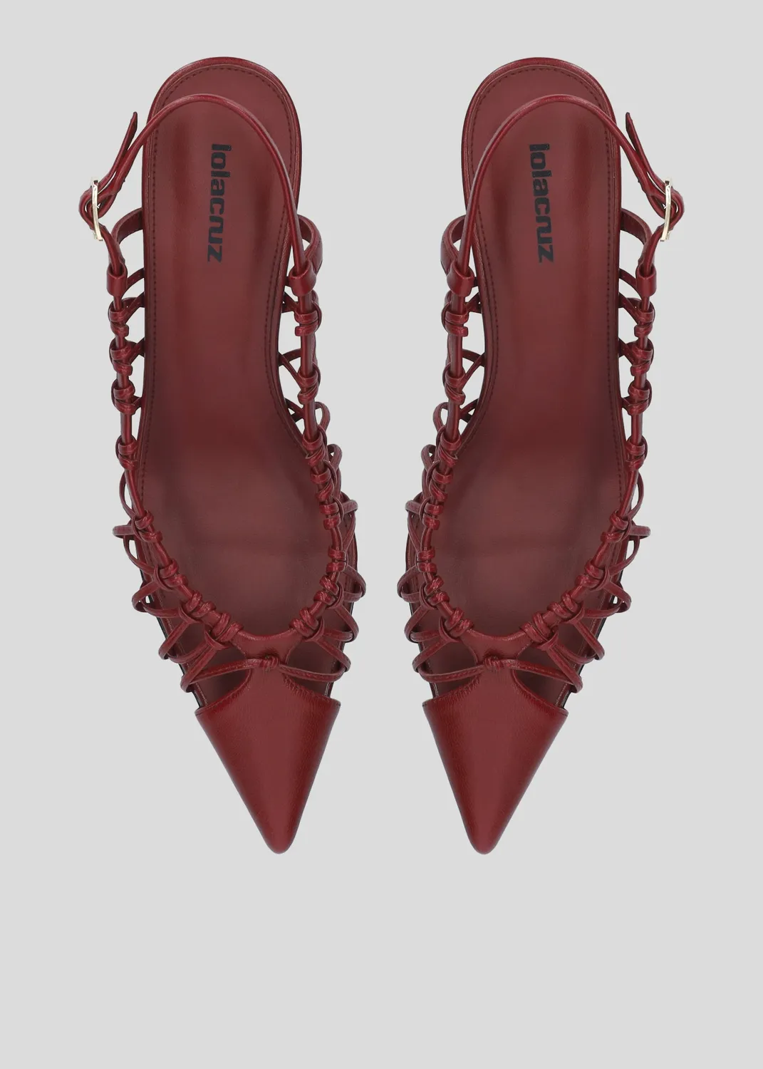 Lola Cruz Lulú Pump 60 escarpins bordeaux cuir