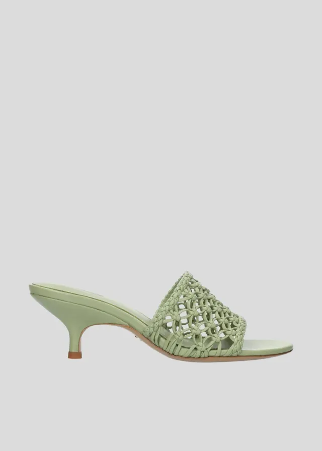 Lola Cruz Gara Mule 55 mules vert aloe talon 5,5 cm