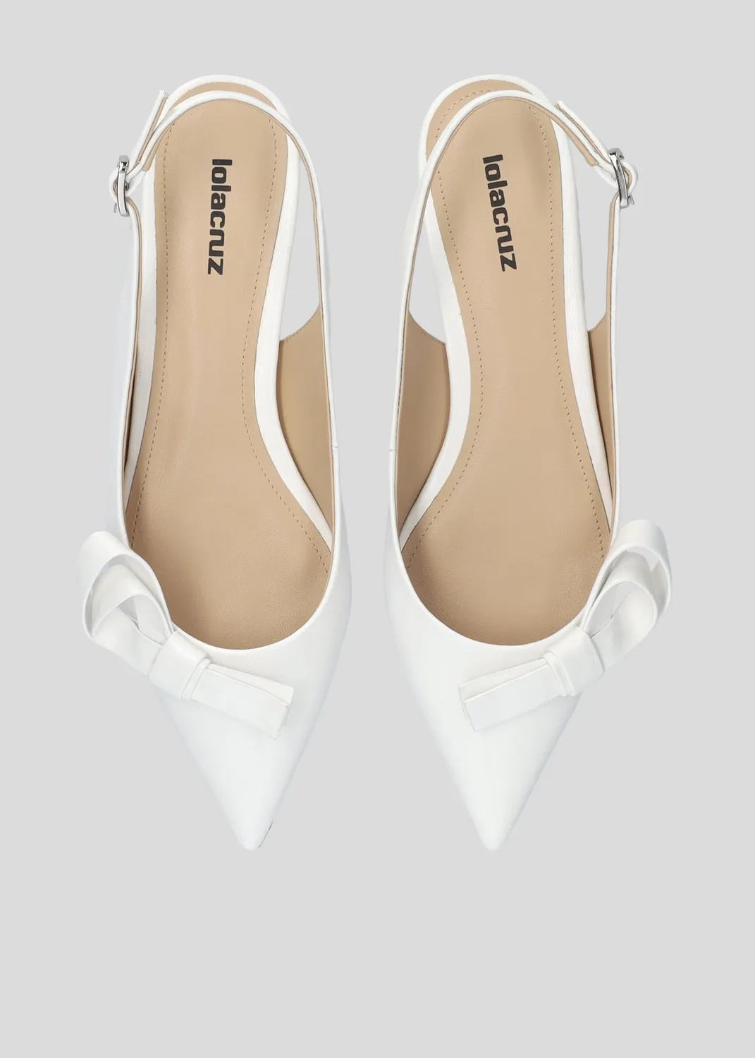 Lola Cruz Linda ballerines blanc