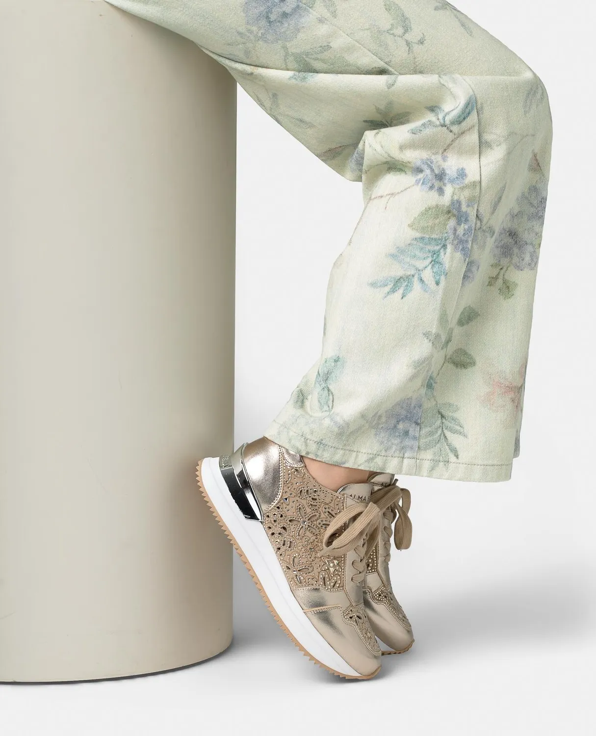 Alma en Pena V260354 sneakers bronze cuir plateforme
