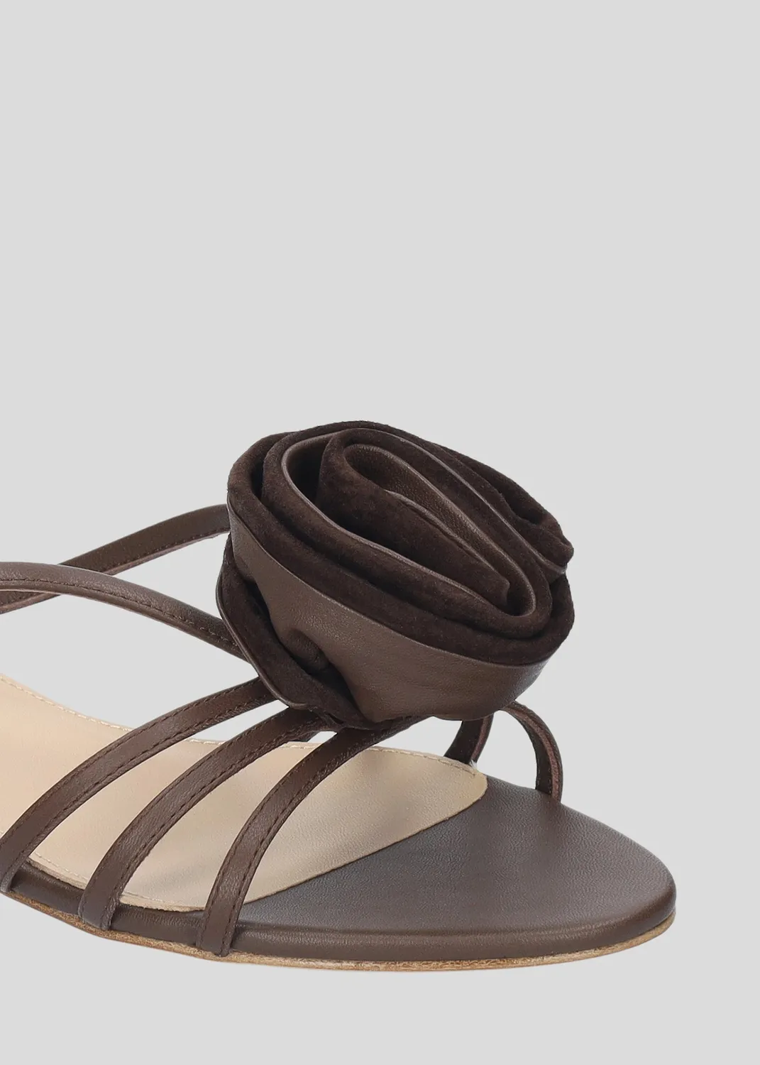 Lola Cruz Lotta Flat Sandal sandales plates marron