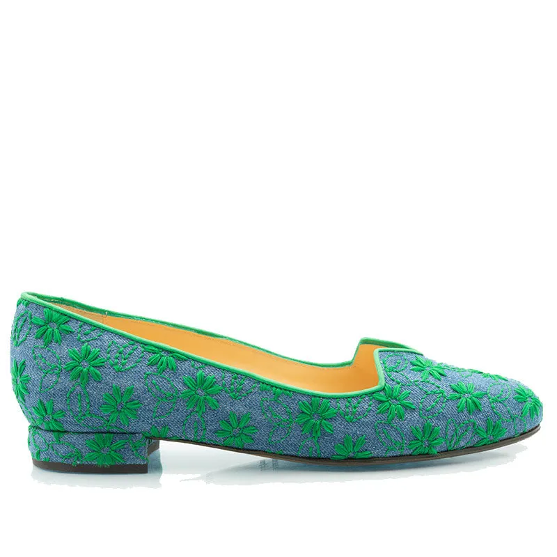 Bégum Paris Olympe ballerines tissu décolleté V