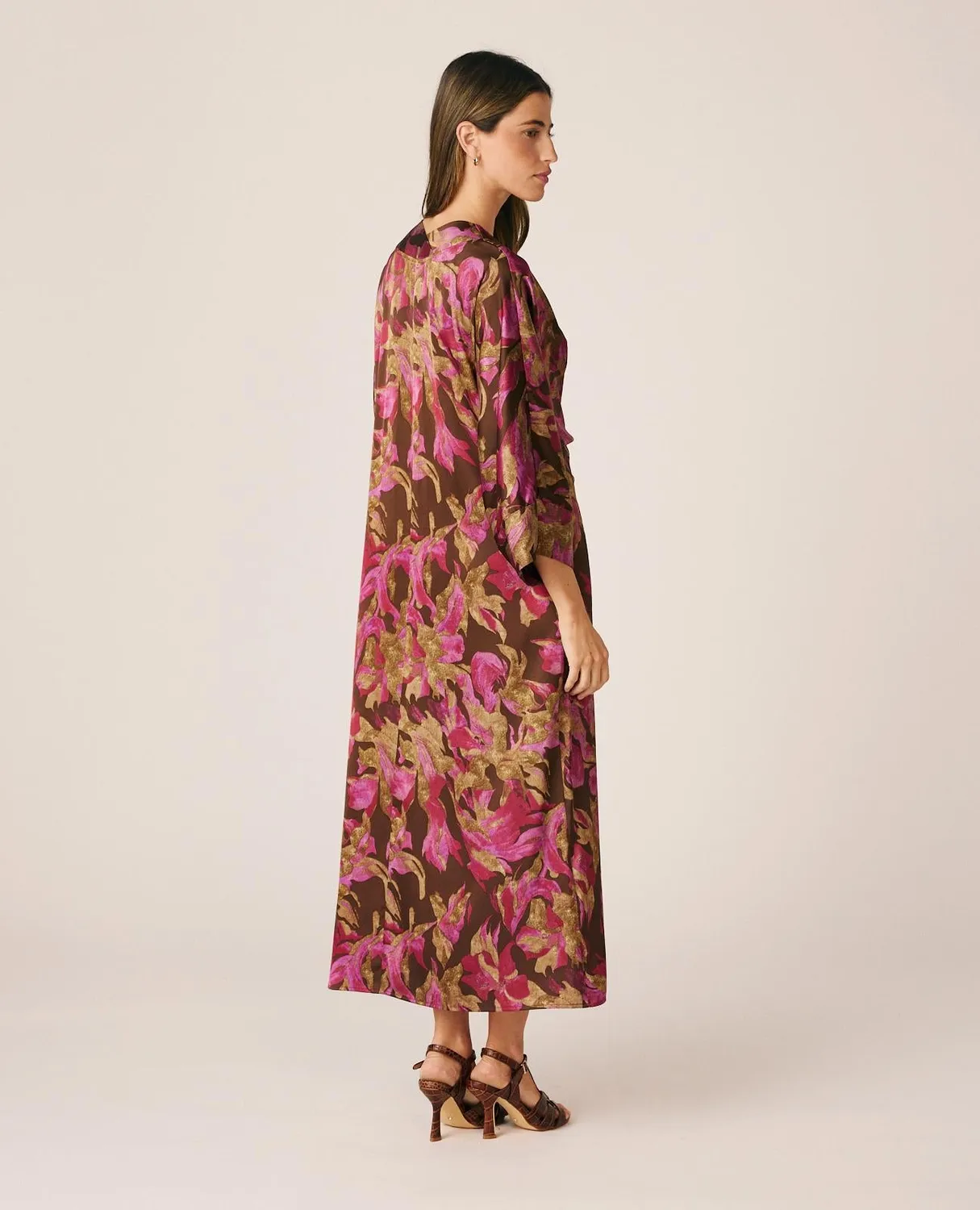 Alma en Pena I26CL0219 robe midi satin floral