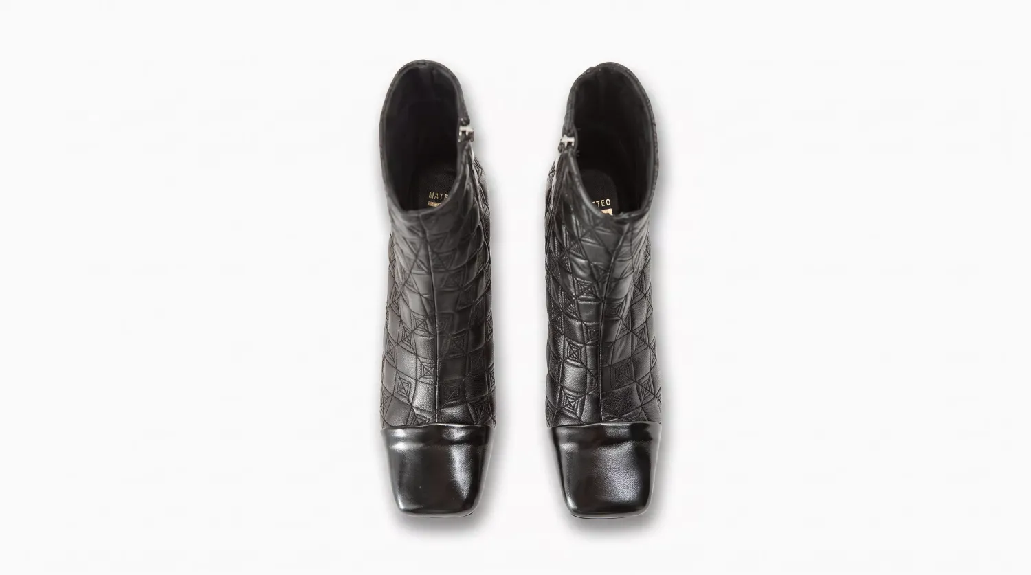 Matteo Pitti Sofy bottines noires matelassées talon