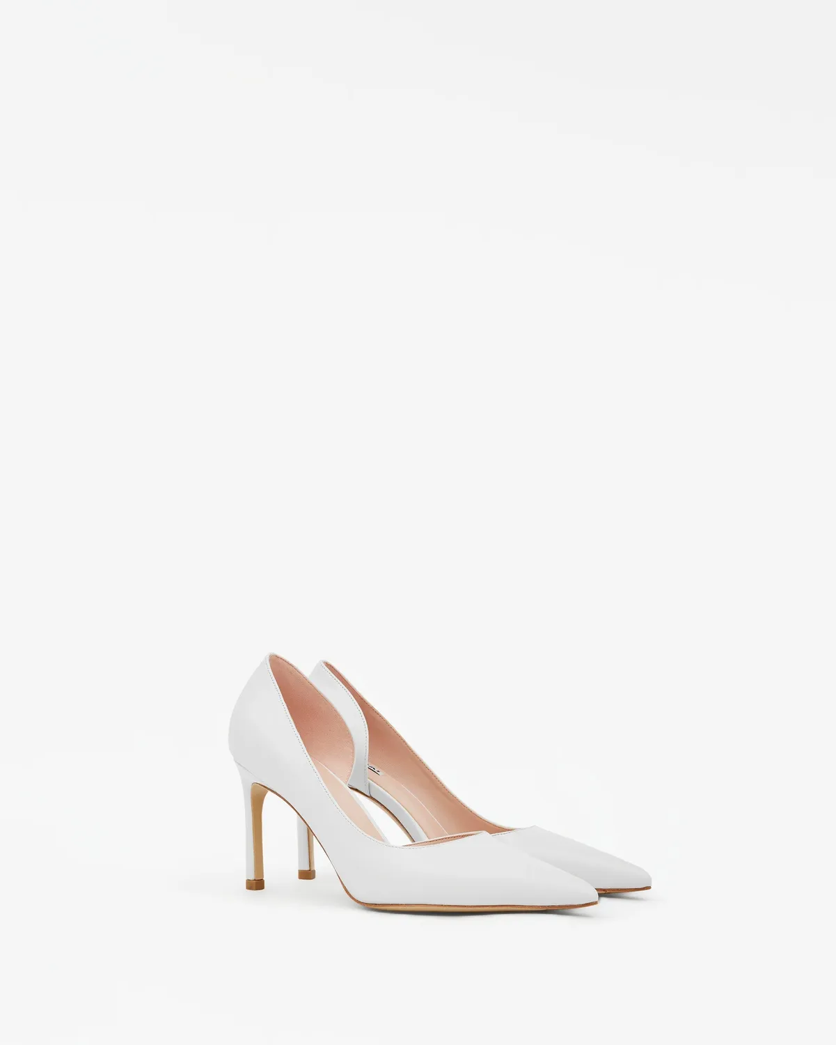 Mi/Mai Kelly Pure White escarpins cuir blanc talon 8cm
