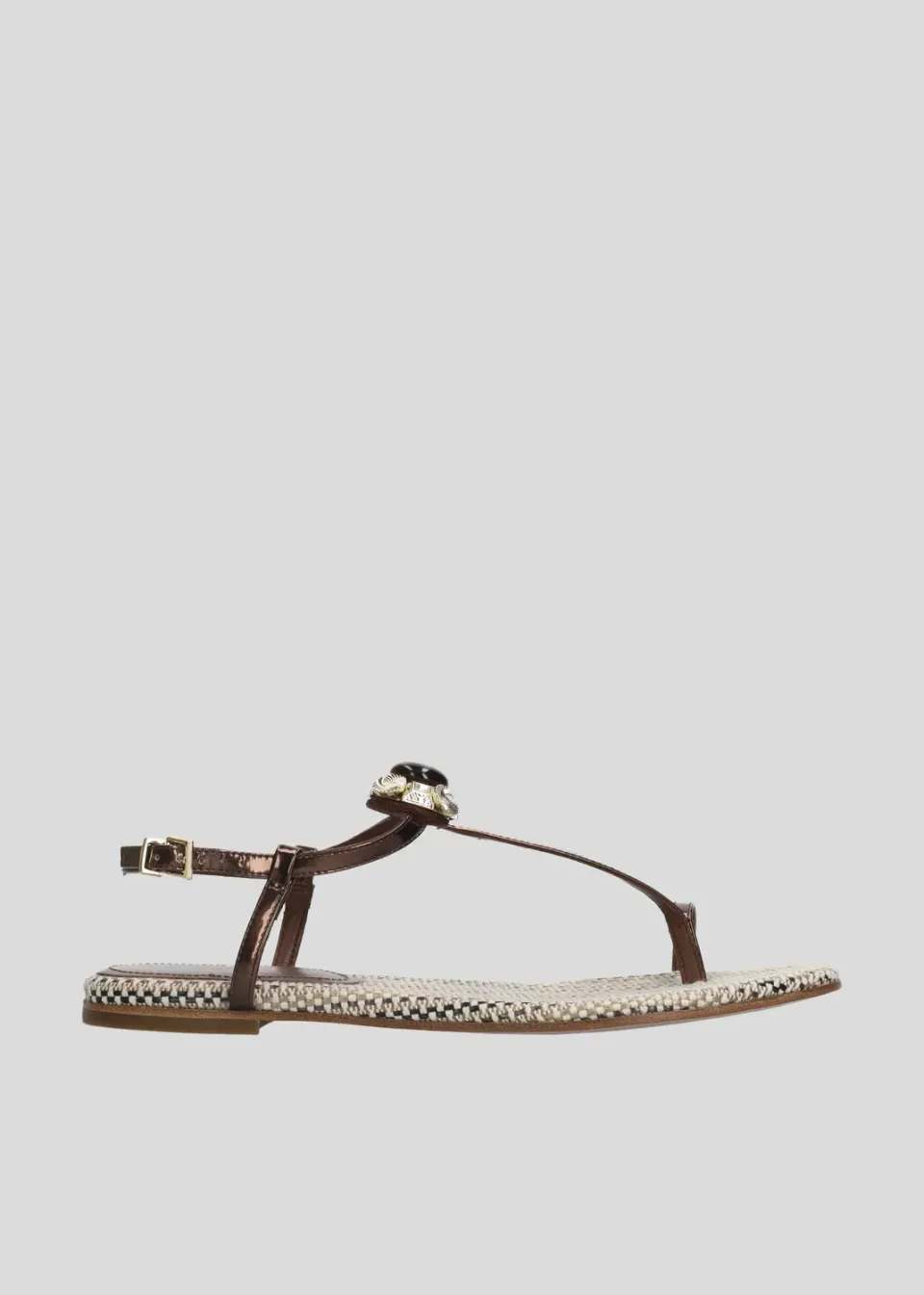 Lola Cruz Margot sandales plates marron