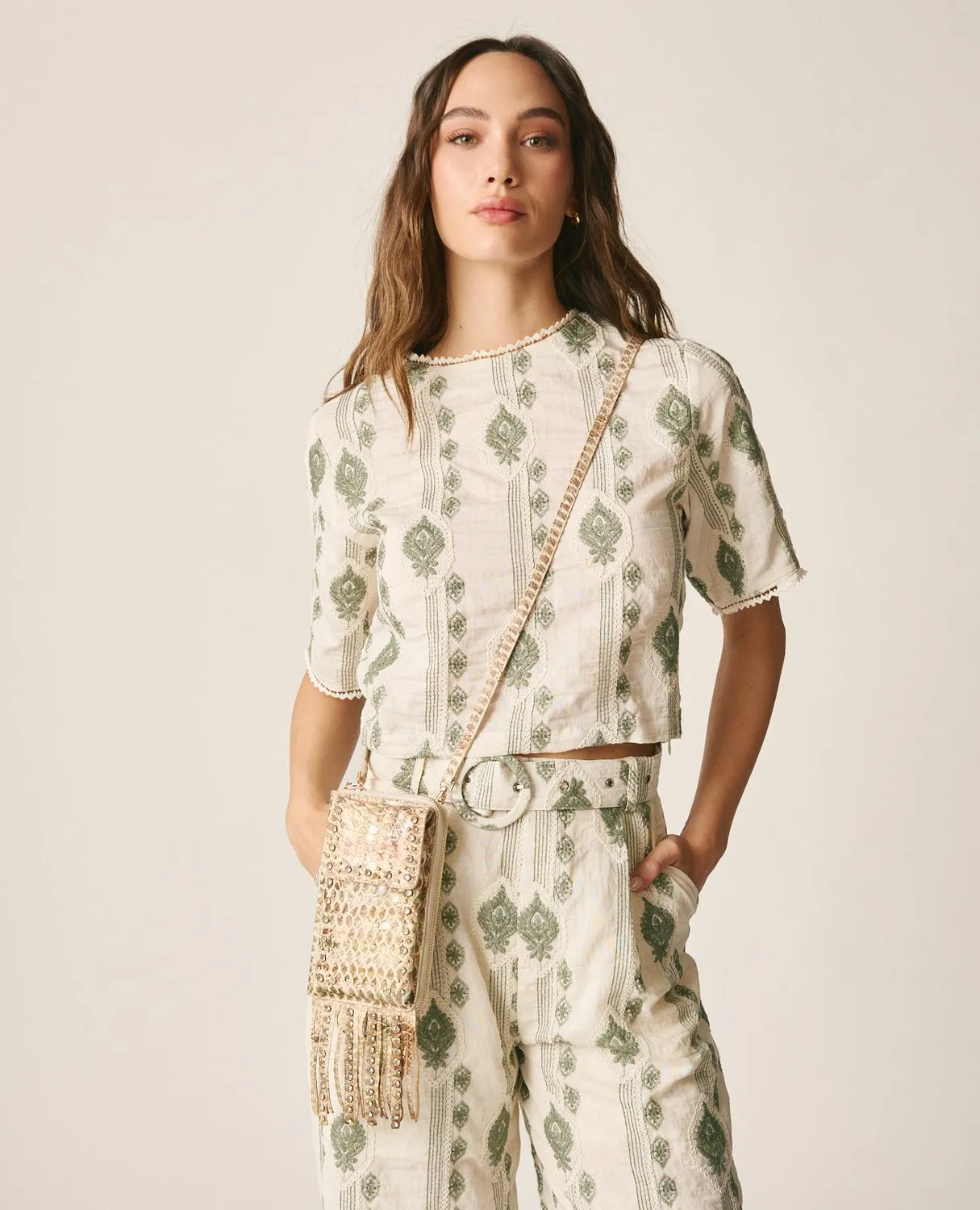 Alma en Pena V26WT016 sac portefeuille camel