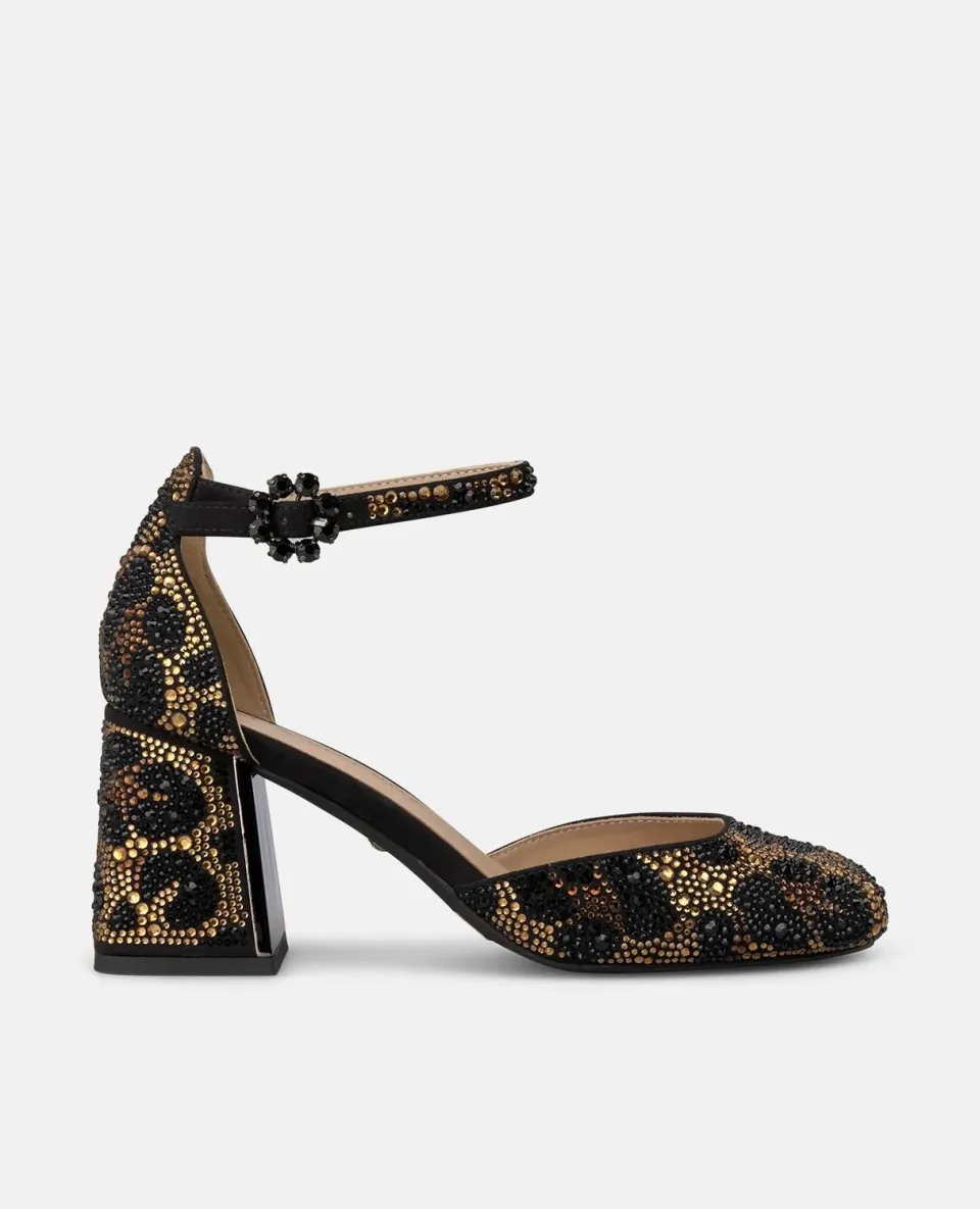 Alma en Pena I260168 escarpins léopard strass talon 7 cm