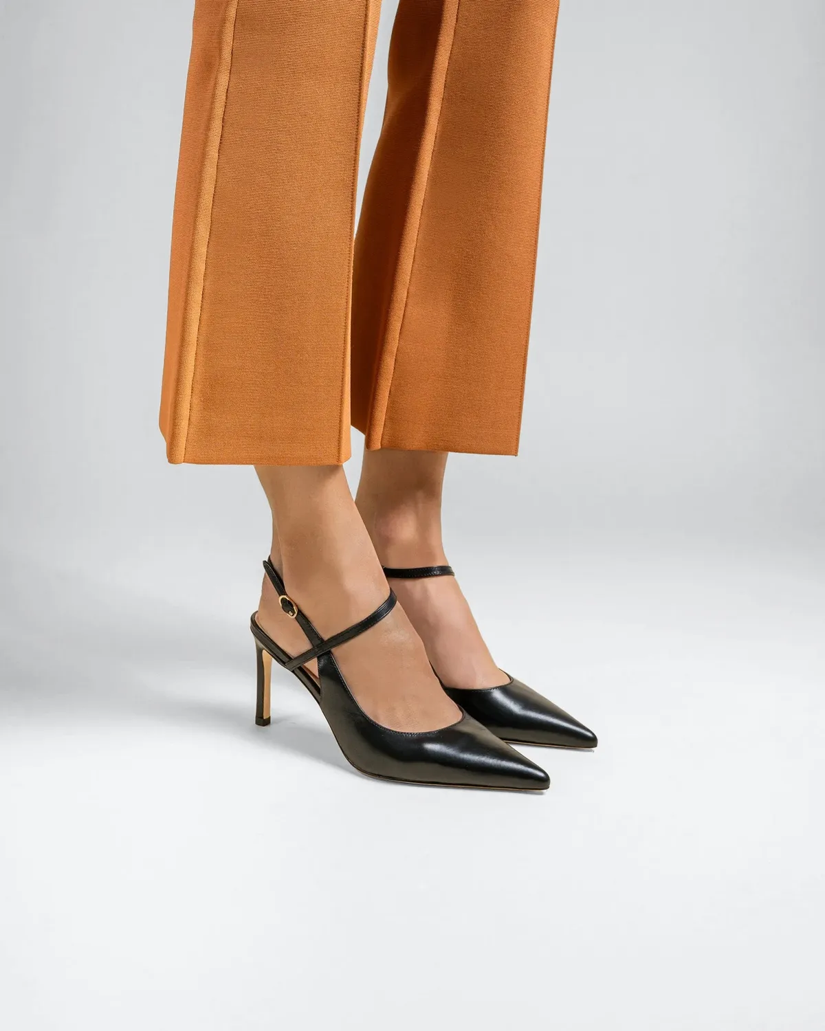 Mi/Mai Emy Black escarpins cuir noir talon aiguille