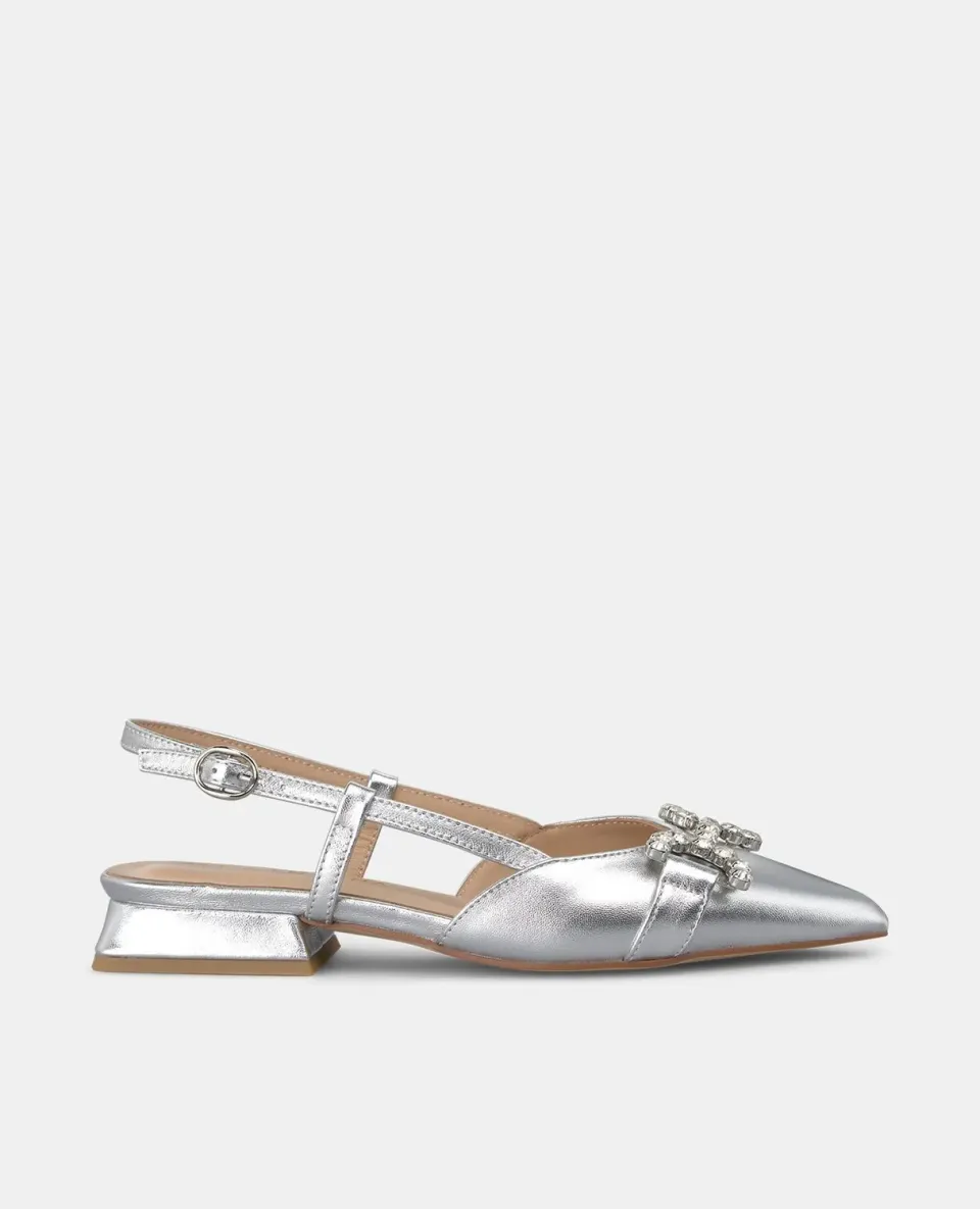 Alma en Pena V250489 ballerines argentées cuir