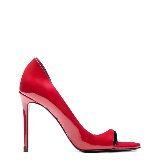 Maison Ernest Plaisir 100 escarpins rouge cuir vernis