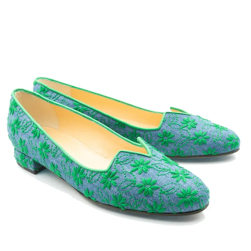 Bégum Paris Olympe ballerines tissu décolleté V