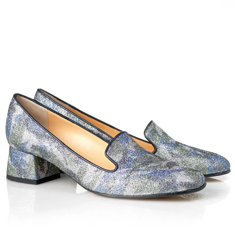 Bégum Paris Canada slipper paillettes camo 4 cm