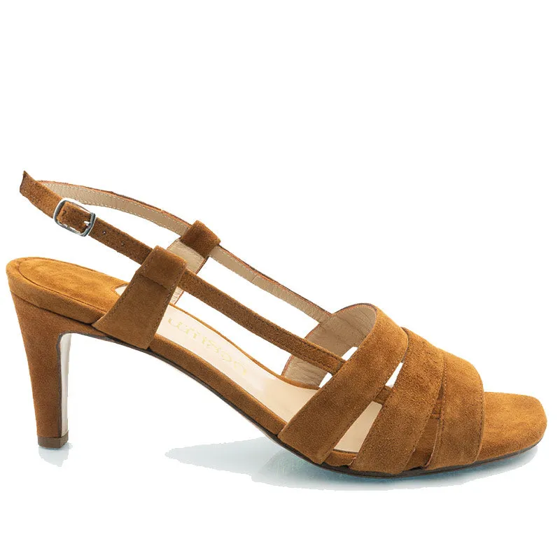 Bégum Paris Faro sandales noisette cuir talon 7 cm