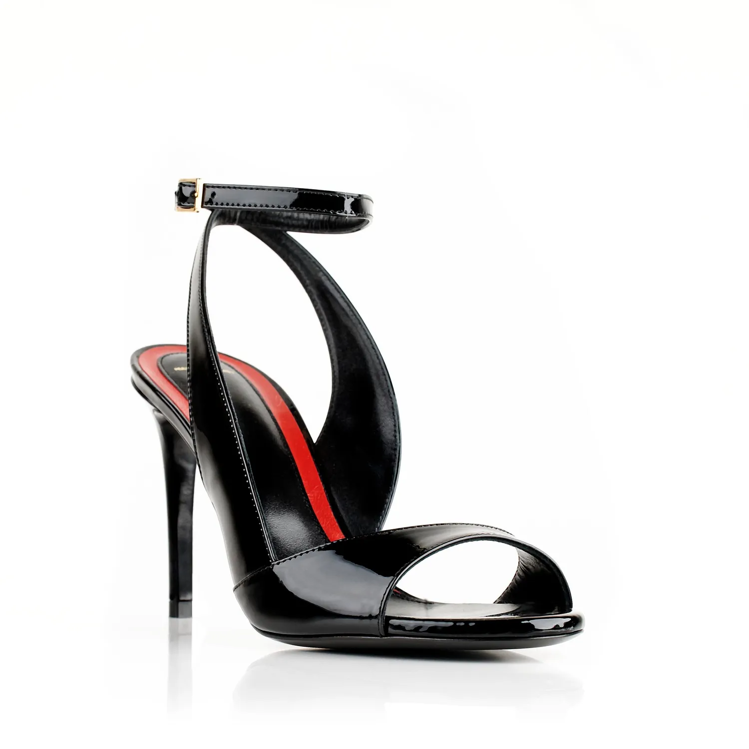 Maison Ernest Flavien 80 sandales noir cuir vernis