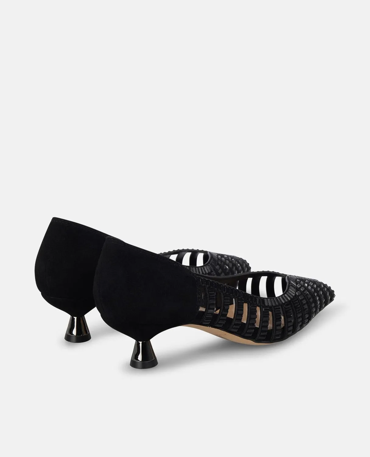 Alma en Pena I250532 escarpins noirs miroir petit talon 4,5 cm