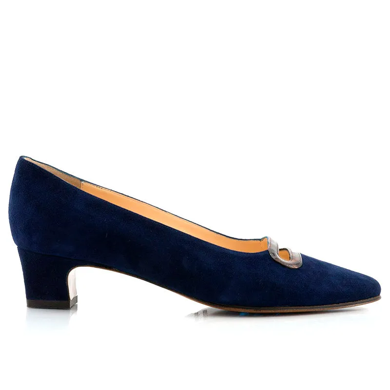 Bégum Paris Vénus escarpin marine écaille 4 cm