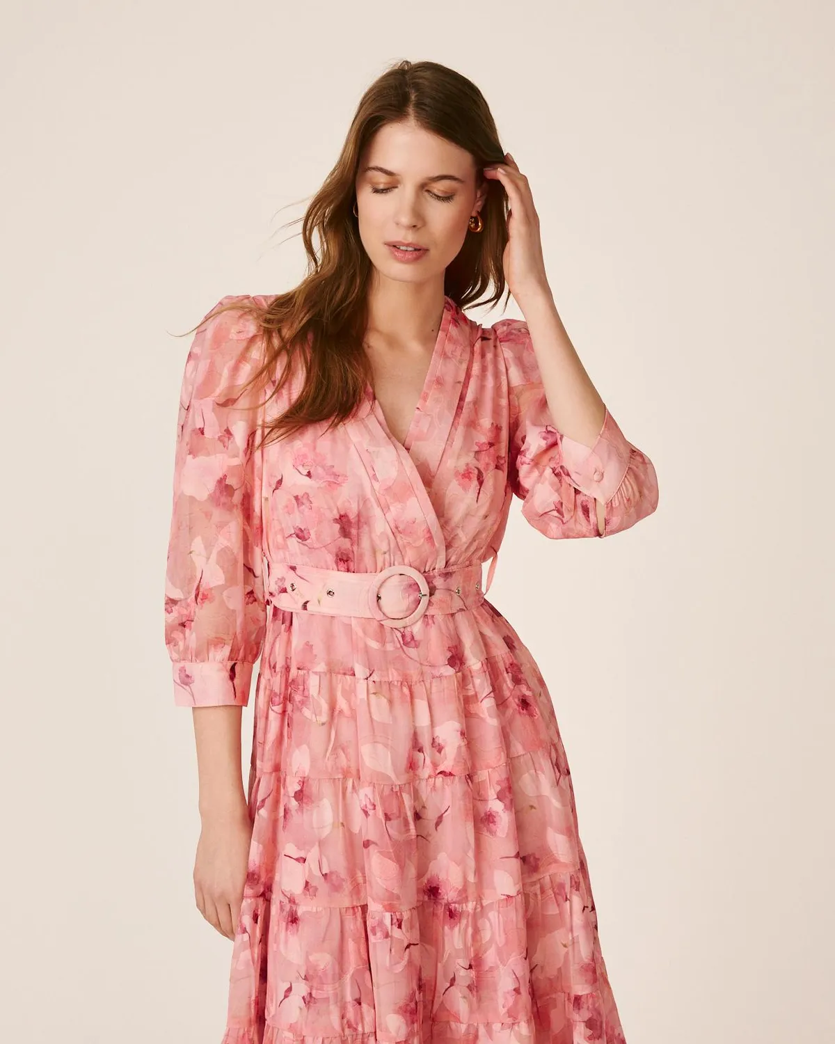 Alma en Pena V26CL0225 robe longue gaze rose