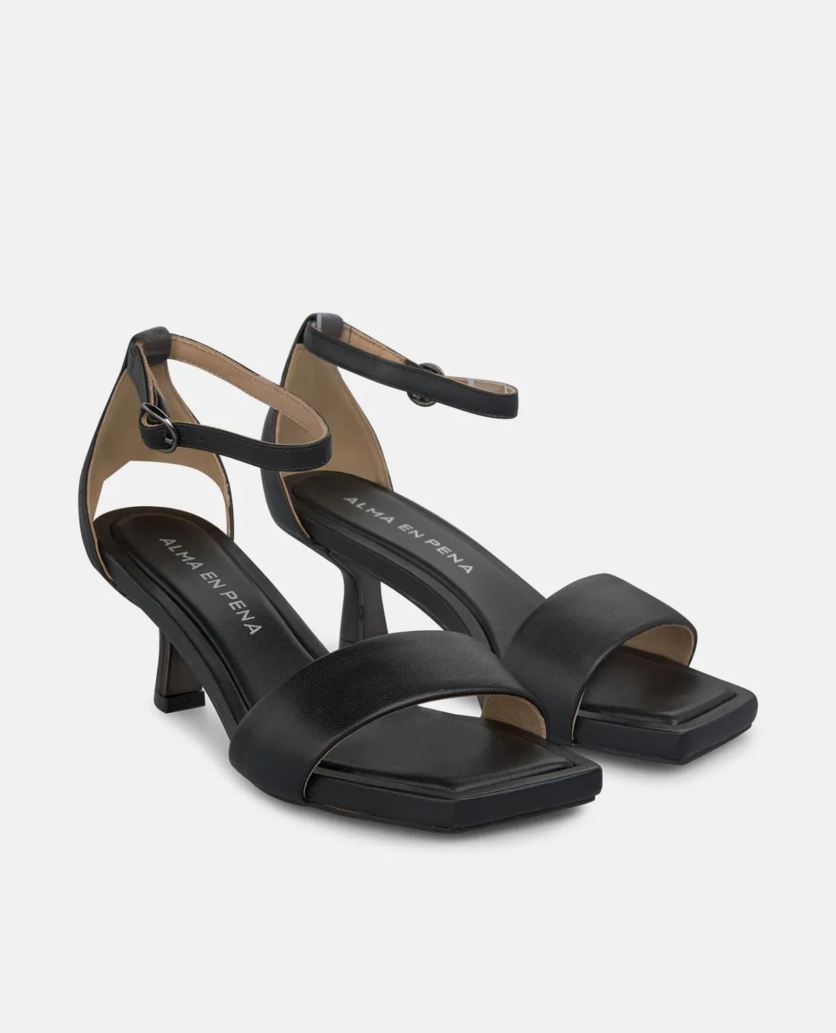 Alma en Pena V265005 sandales cuir noir talon 5,5 cm