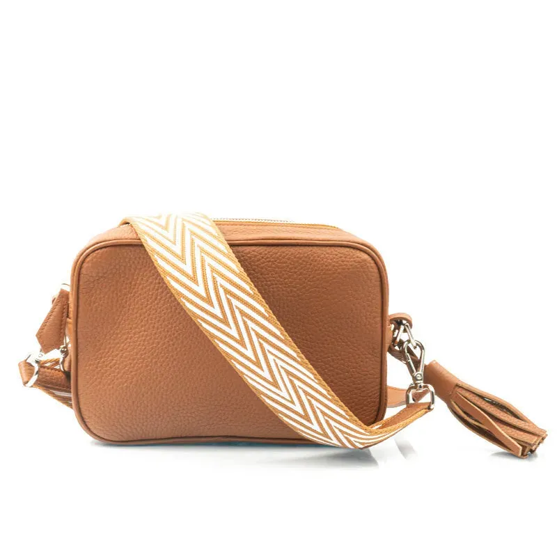 Bégum Paris Adèle sac bandoulière cuir gold grainé