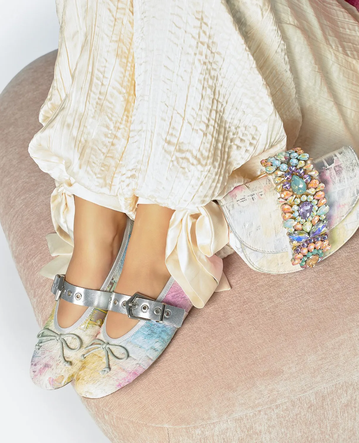 Alma en Pena V261300 ballerines cuir multicolore plates