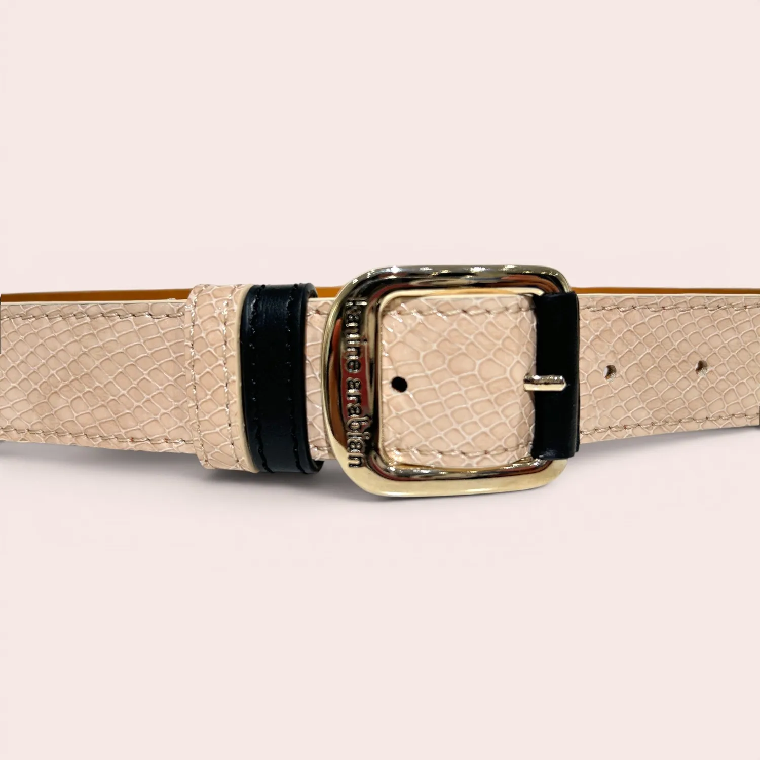 Karine Arabian ORTIZ ceinture verni serpent beige