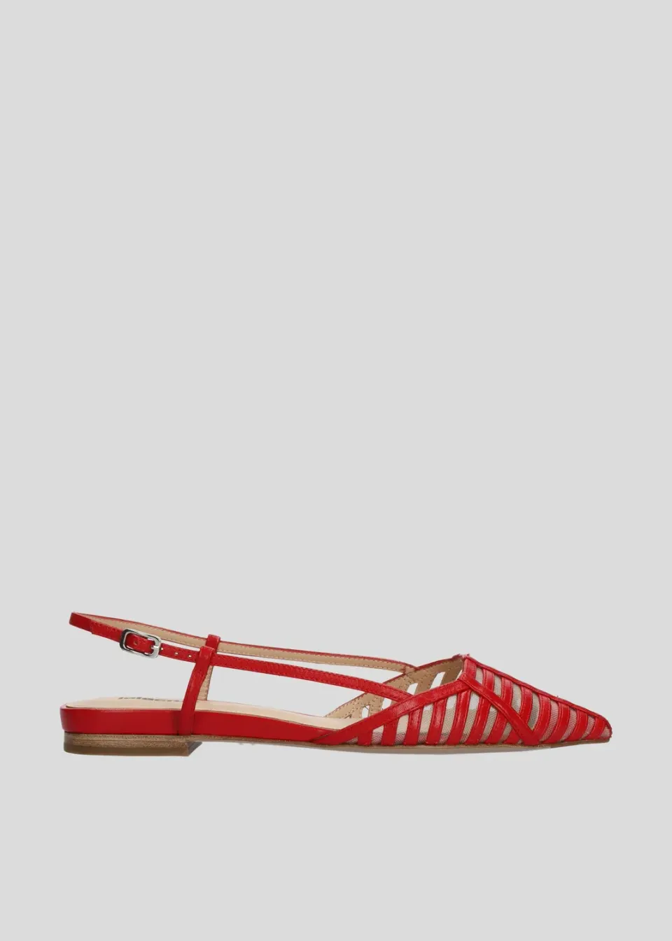 Lola Cruz Streep ballerines rouge plat