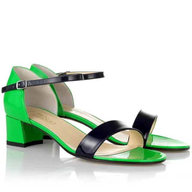 Bégum Paris Monaco ballerines vernis bleu talon 4 cm