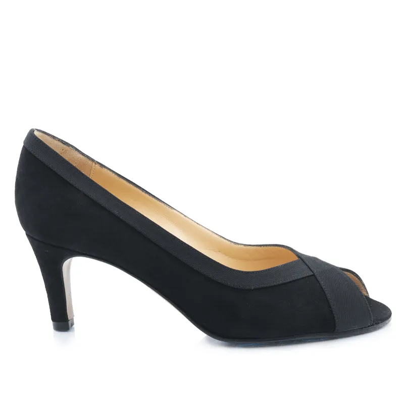 Bégum Paris Gilda escarpins bout ouvert noir talon 5,5 cm