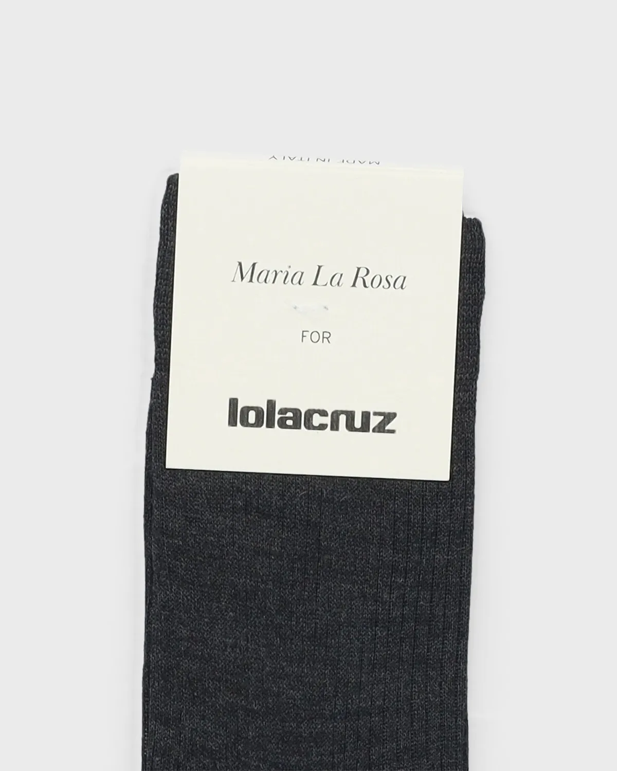 Lola Cruz Silk Ribbed chaussettes soie côtelée