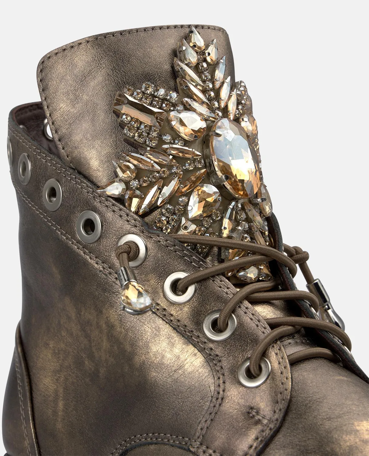 Alma en Pena I260860C bottine militaire bronze en cuir