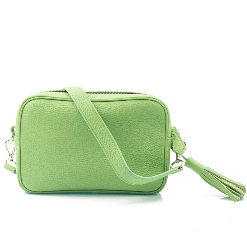 Bégum Paris Adèle sac pistache cuir grainé 22 cm