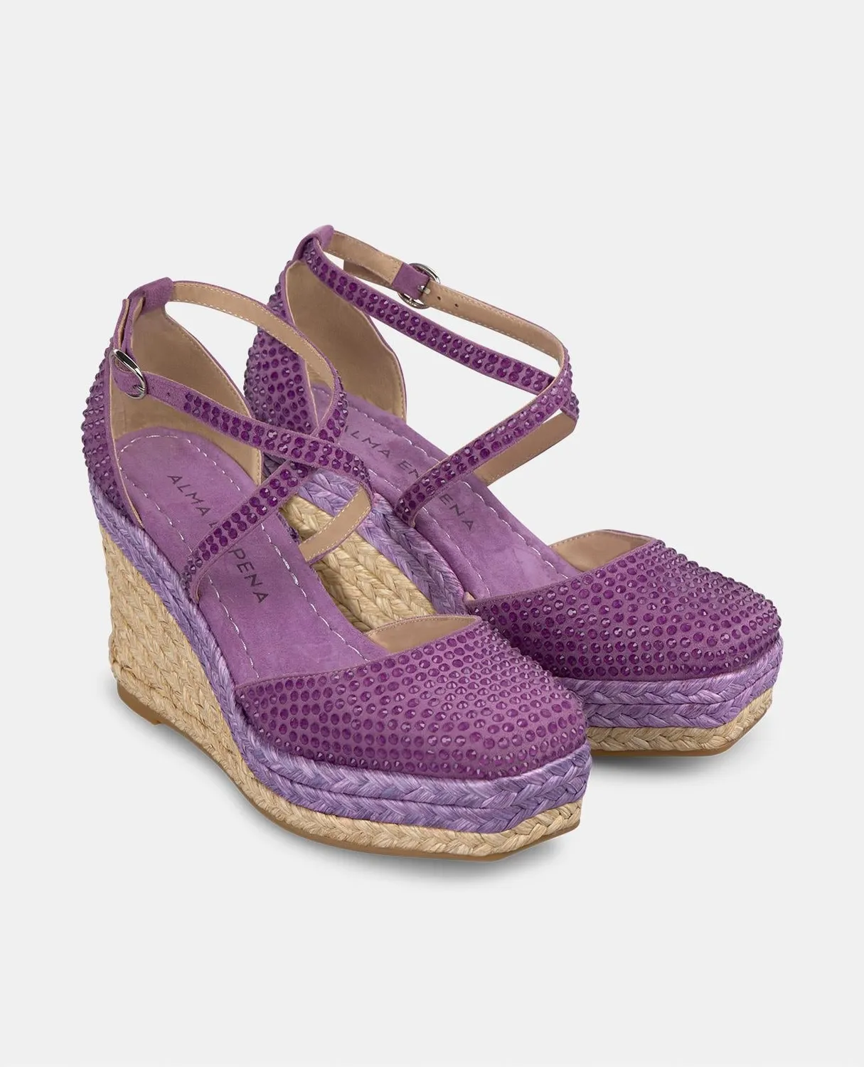 Alma en Pena V2551118 compensées 9 cm violet strass