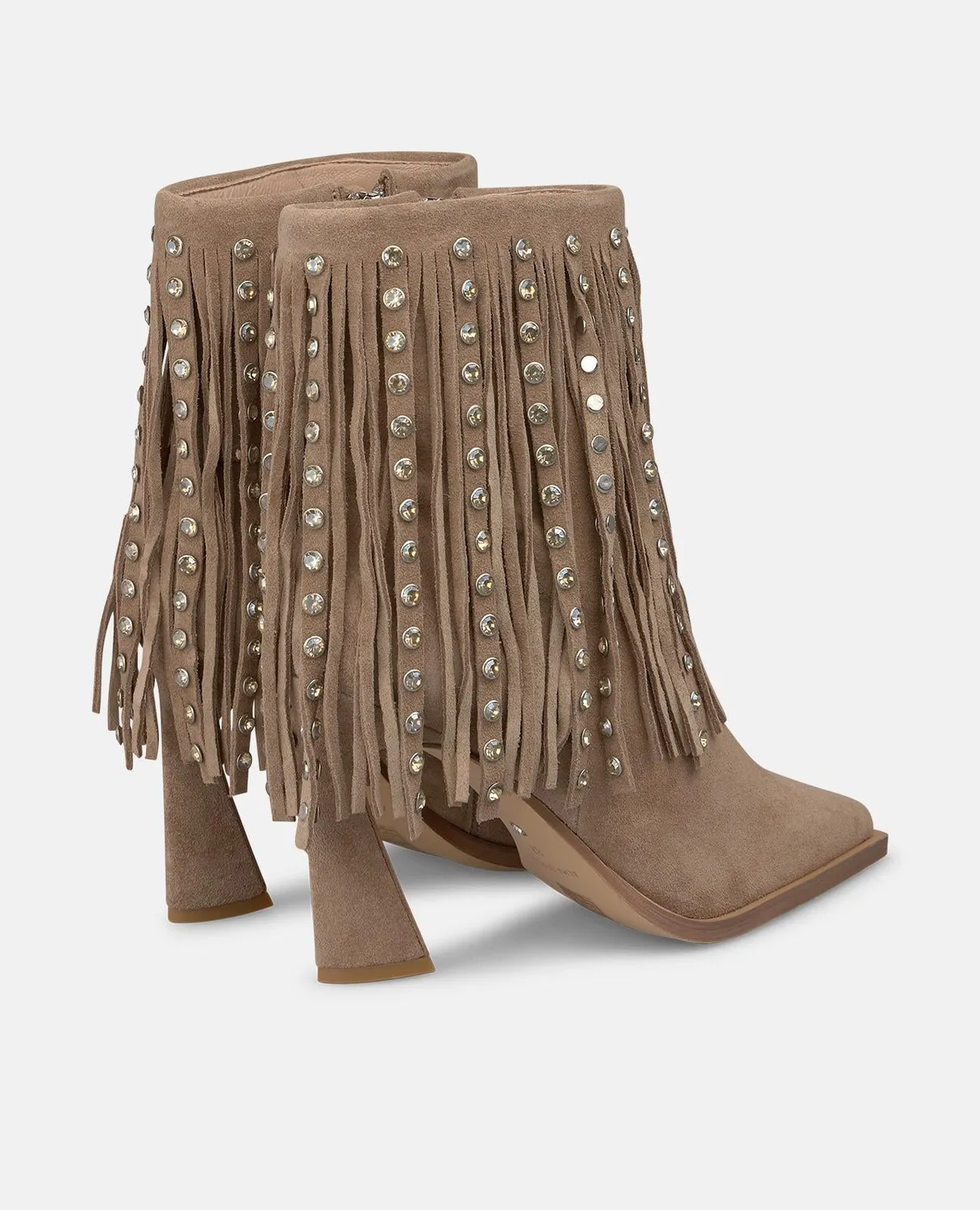 Alma en Pena I260444 bottines ante vison franges 9 cm