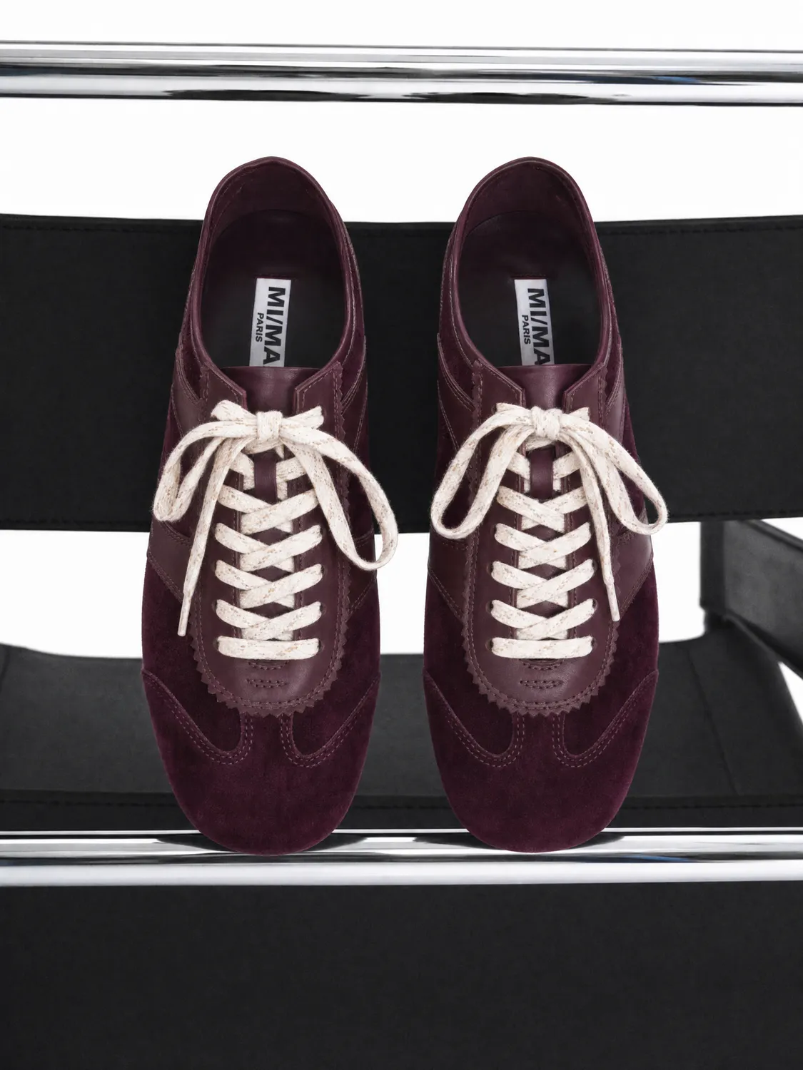 Mi/Mai Paola Burgundy baskets daim bordeaux