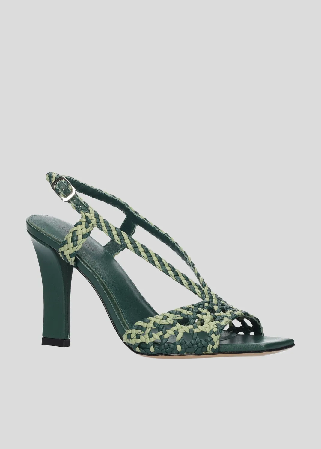 Lola Cruz Tábata 95 sandales à talons vert bouteille