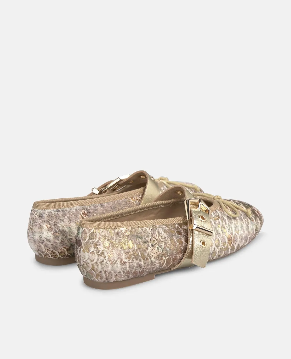 Alma en Pena V261300 ballerines cuir camel plates