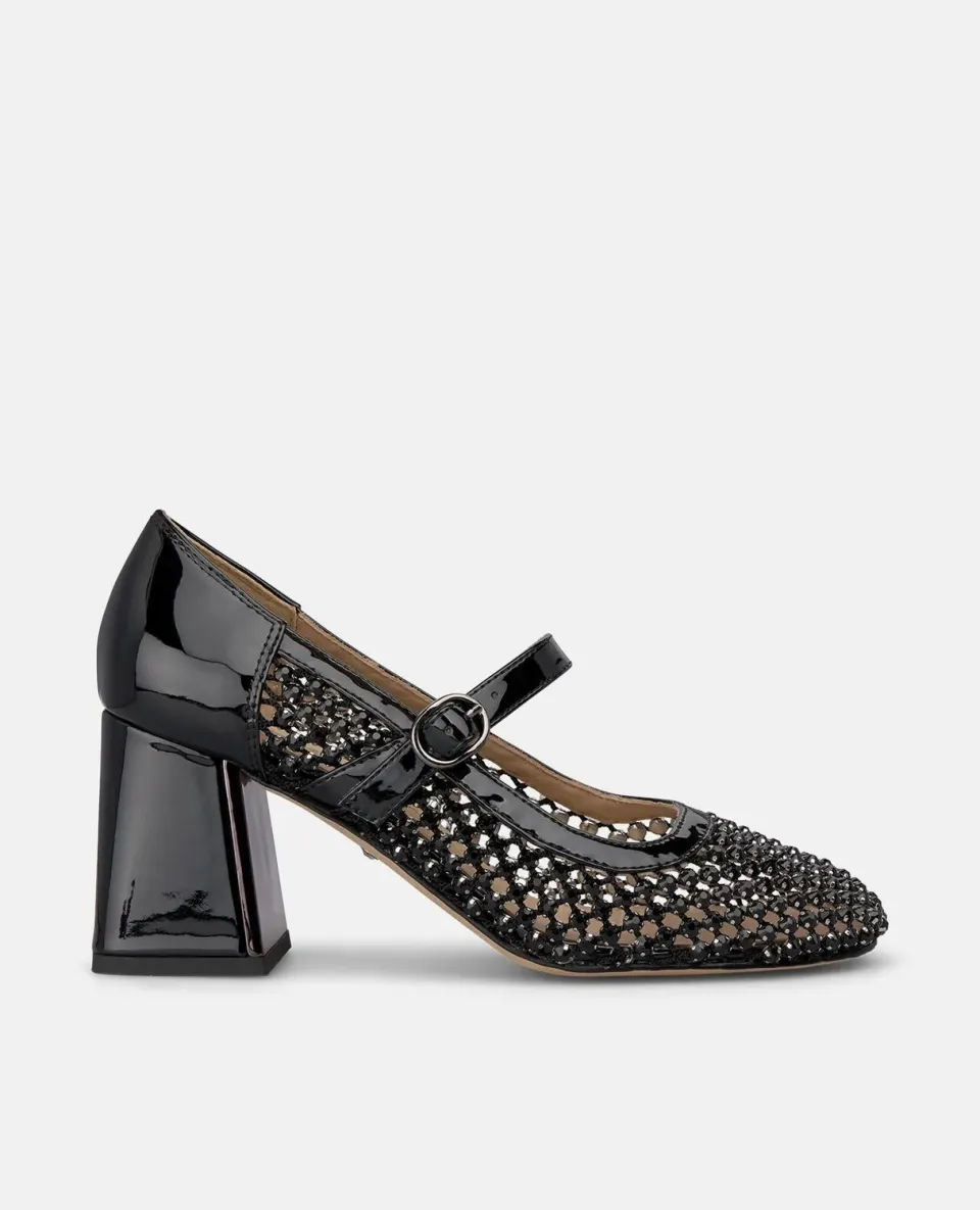 Alma en Pena I260161 escarpins noirs strass talon 7 cm