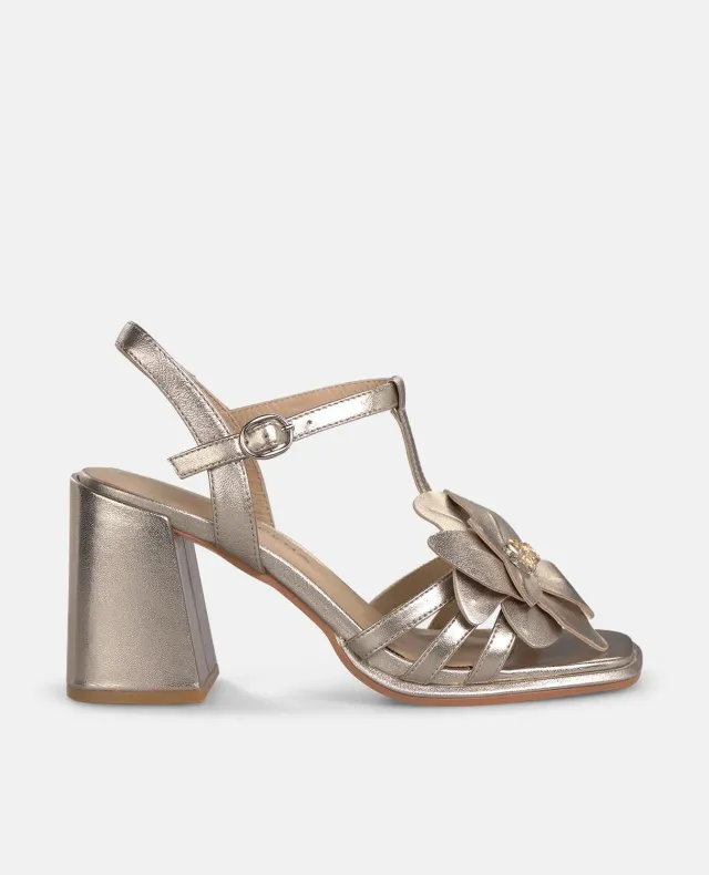 Alma en Pena V262500 sandales bronze fleur 9 cm