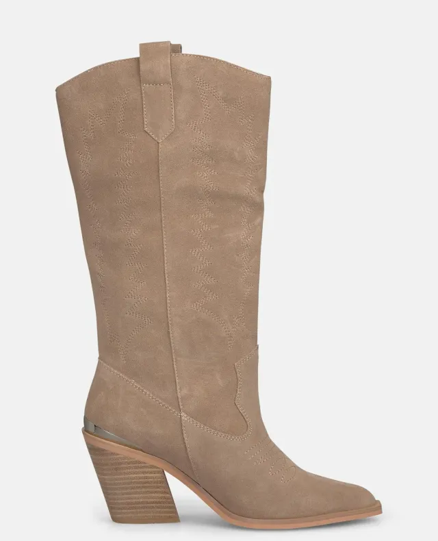 Alma en Pena I2552600 bottes cowboy vison talon 8 cm