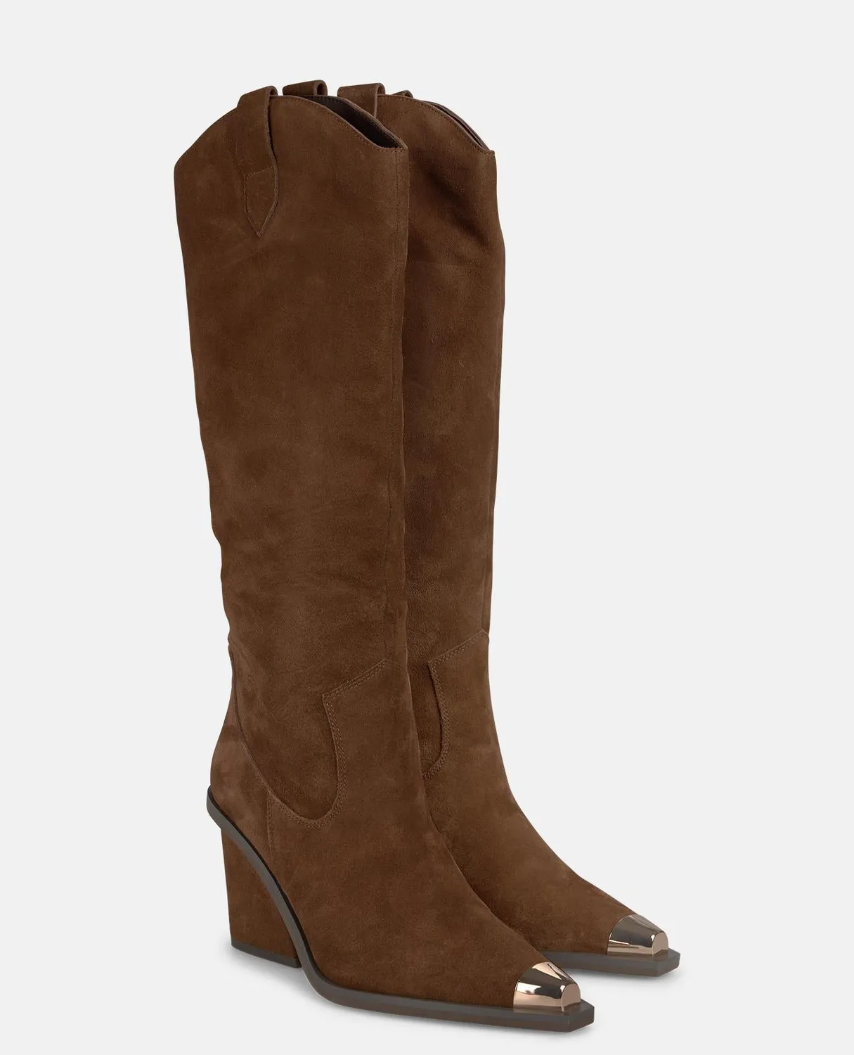Alma en Pena I250896 bottes talon camel cuir 8 cm