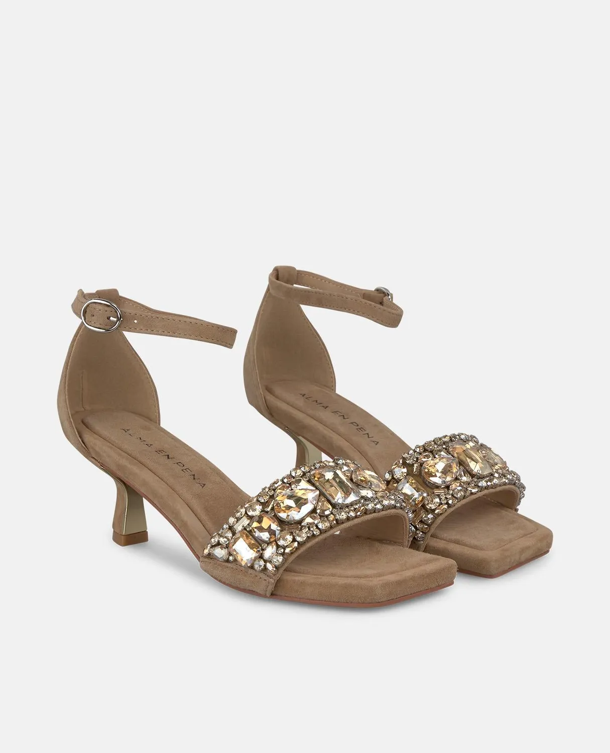 Alma en Pena I250094 sandales camel bijou cuir 5,5 cm