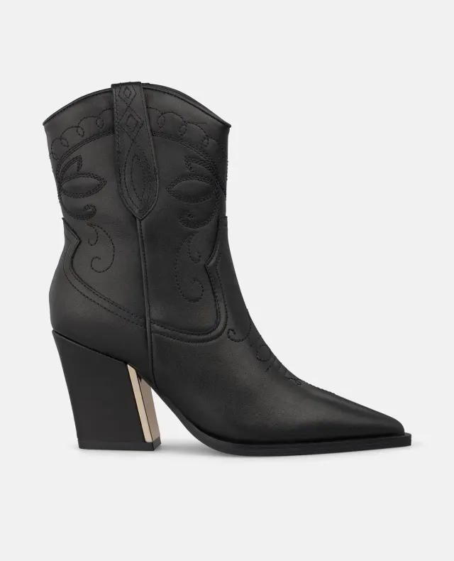 Alma en Pena I260760 bottines cowboy noires talon 8 cm