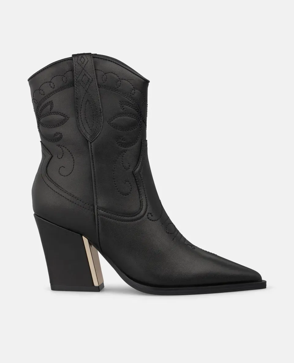 Alma en Pena I260760 bottines cowboy noires talon 8 cm