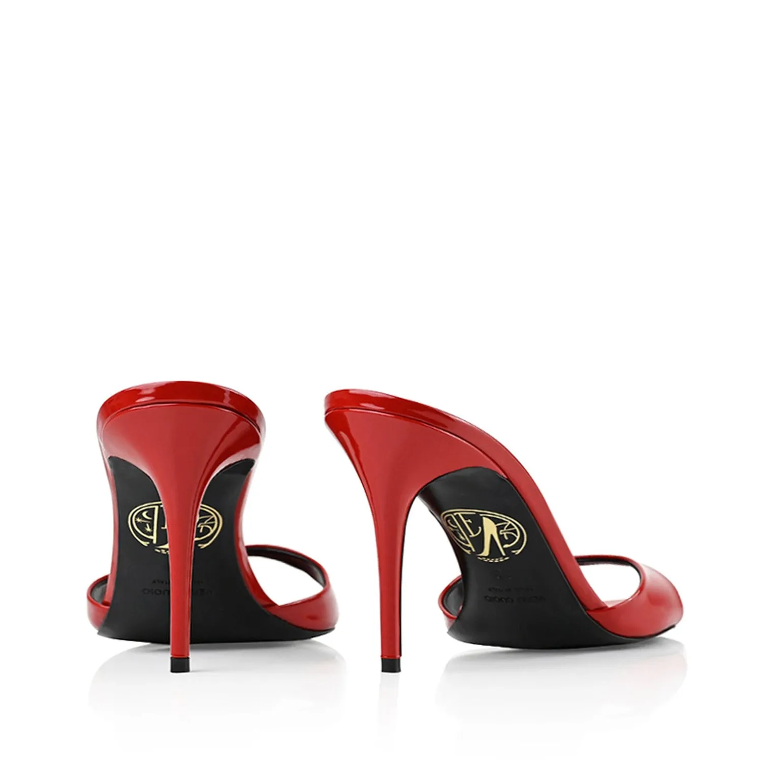 Maison Ernest Lidylle 85 mules rouge cuir vernis