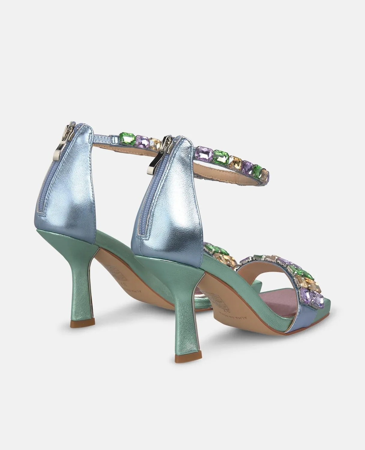 Alma en Pena V264015 sandales à talon multicolore bijoux