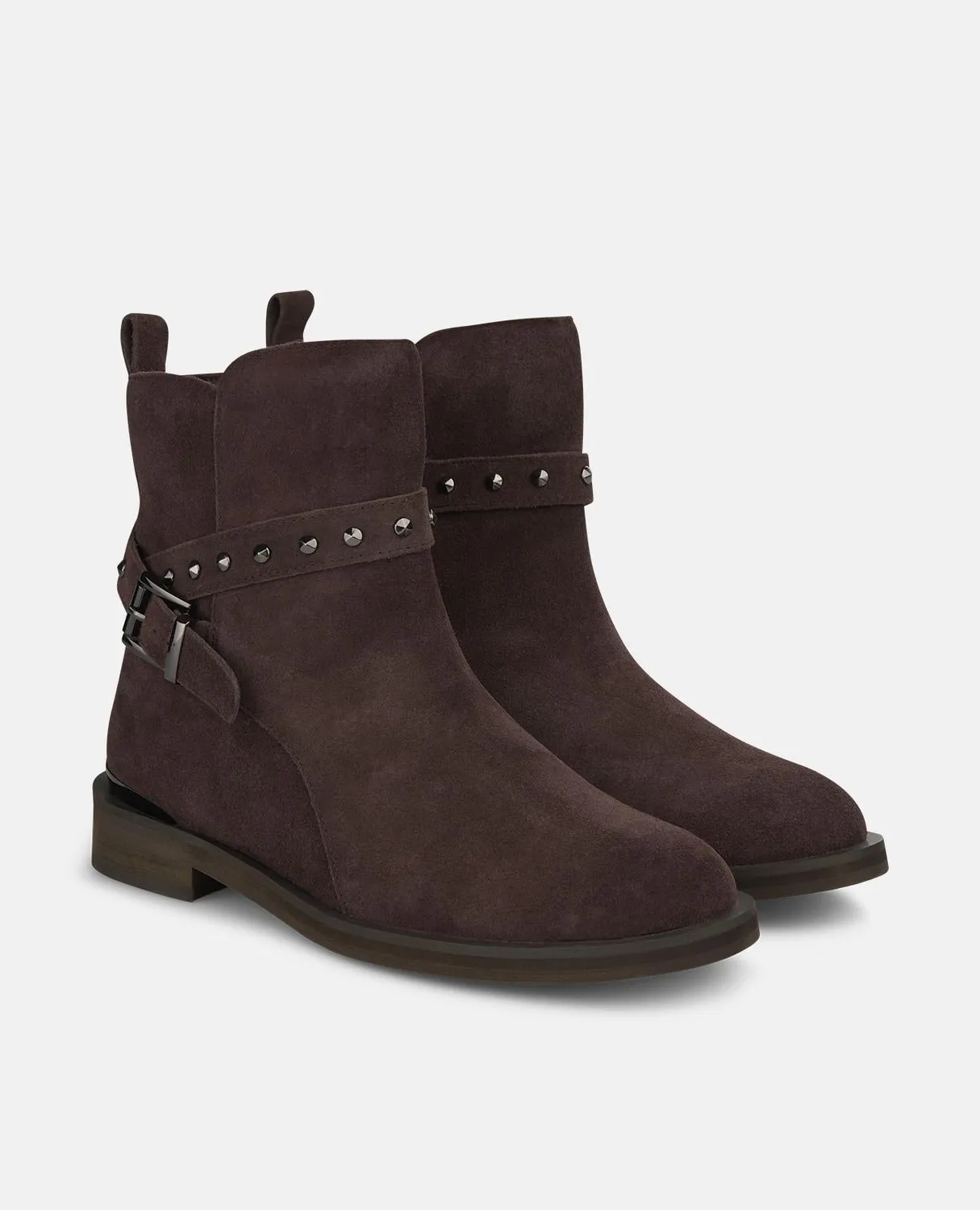 Alma en Pena I2554302 bottines marron clous talon 3 cm