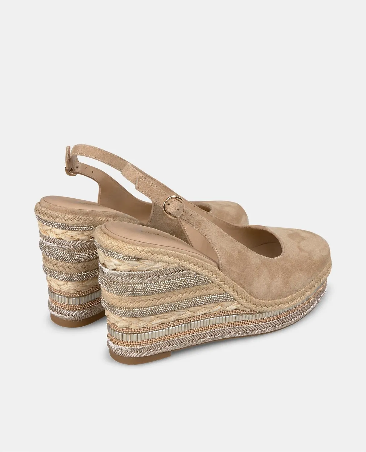 Alma en Pena V251018 compensées cuir sable talon 9,8 cm