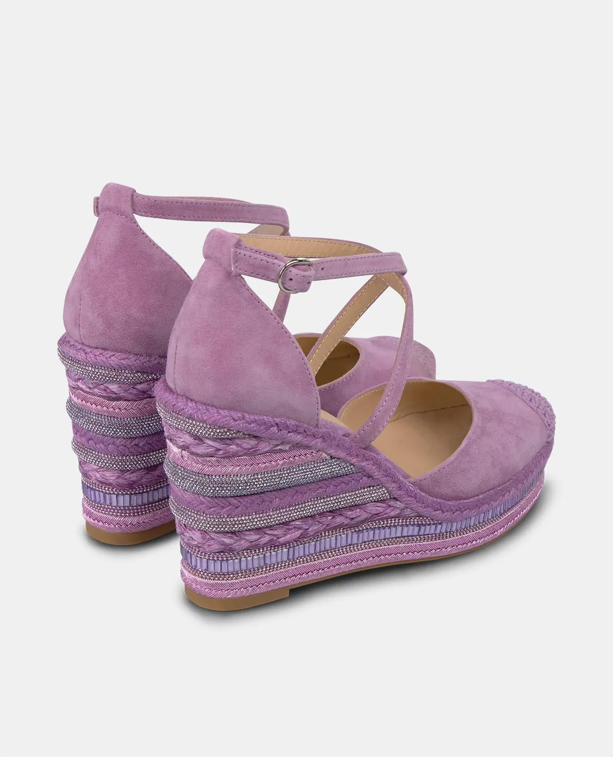 Alma en Pena V251016 compensées violet cuir talon 9,8 cm